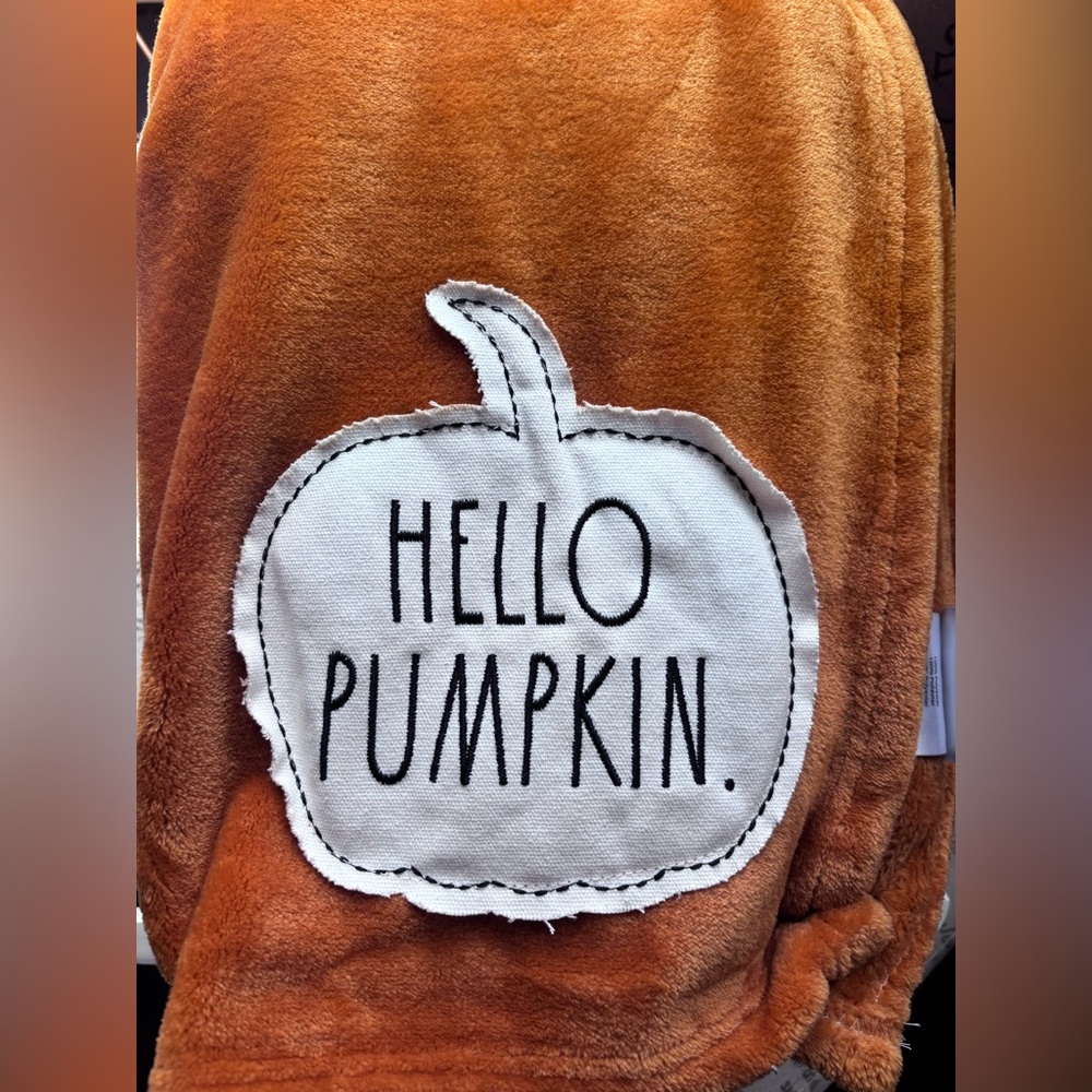 Rae Dunn Pumpkin Soft Blanket